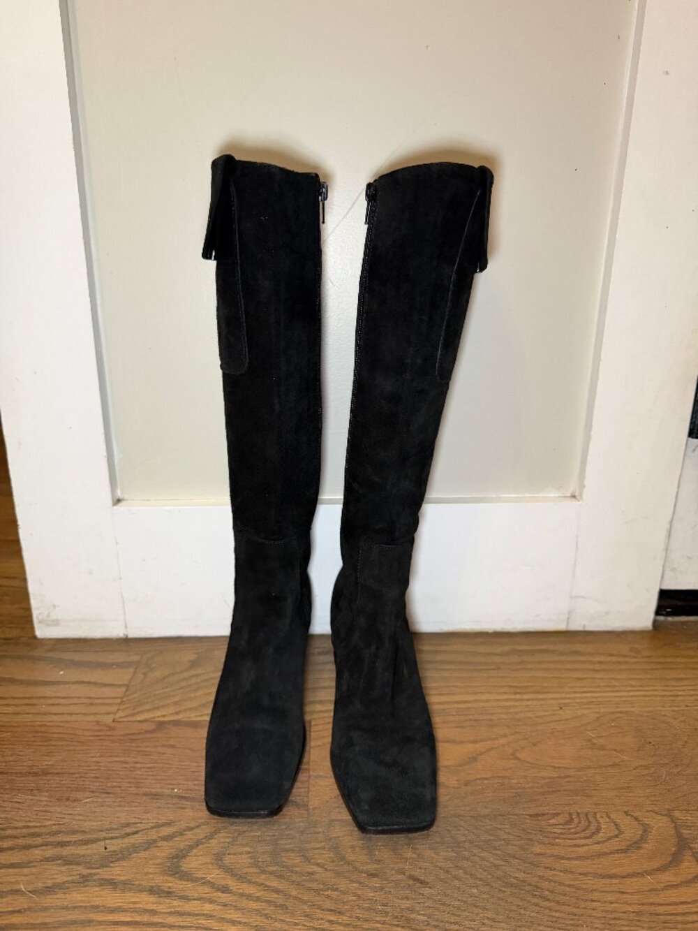 VTG Yves Saint Laurent Black Suede Pocket Boots 5.5